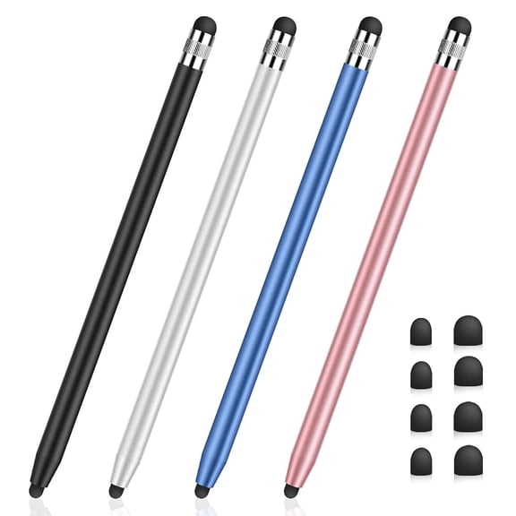 MEKO Stylus Pens for Tablets Samsung, 4-Pack Phone Stylus High Sensitivity & Precision Capacitive Stylus with 8 Extra Tips