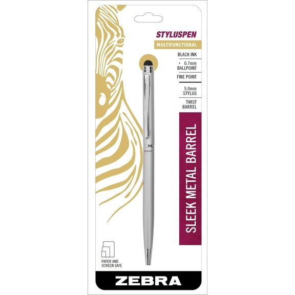 Styluspen Twist Ballpoint Pen/stylus, Silver | Bundle of 5 Each