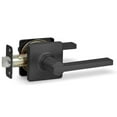 thumbnail image 1 of Stylware Maven Passage Lever Door Lock Screws Included | Reversible Heavy Duty Steel 5 in Matte Black (1 Pack), 1 of 8