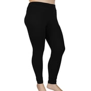 Stylzoo Plus Size Womens Ankle High Comfort Stretch Leggings Yoga Stretch Pants Black