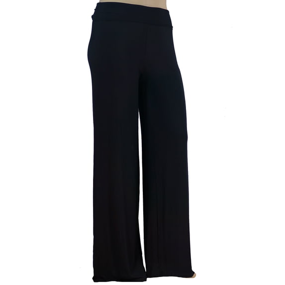Stylzoo Women's Plus Size Premium Modal Softest Ever Stretchy Pants Palazzo Pants Yoga Pants Made in USA with Imported Fabric