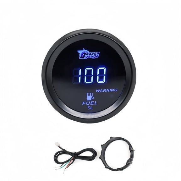 Styrix 52Mm Digital Display Car Fuel Level Gauge 12V 0-100 Led Display 240-33 Ohms Standard Digital Percent Display Fuel Gauge Meter