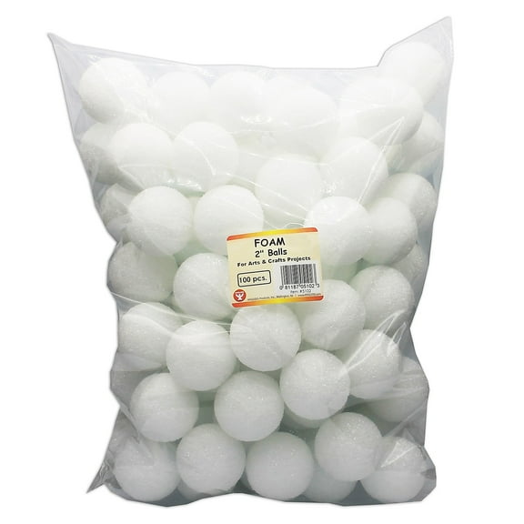 Styrofoam Balls, 2 inch, Pack of 100