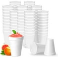 100 Count 12 Oz Styrofoam Cups, Bulk Disposable Liquid Cups for Hot and