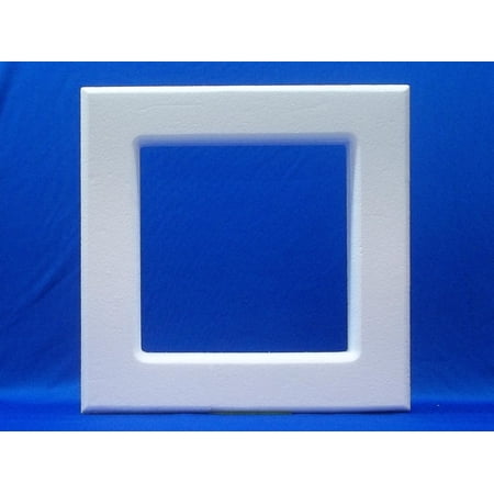 Styrofoam EPS Square Wreath Form 16" with Rounded Edges