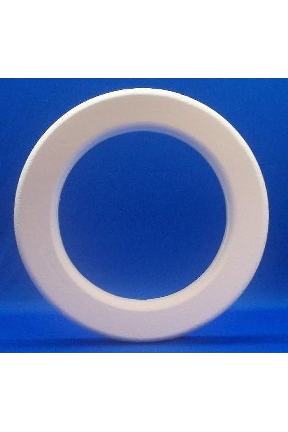 Styrofoam EPS Wreath Form 14" with Rounded Edges