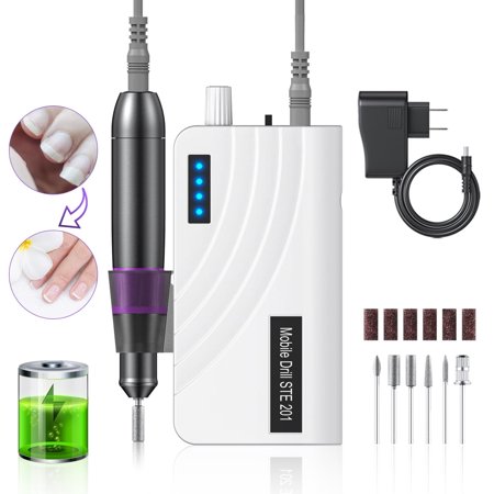 35000RPM Electric Nail Drill Machine Rechargeable Nail Kit for Manicure Cordless Nails Acrylic Polish Remover