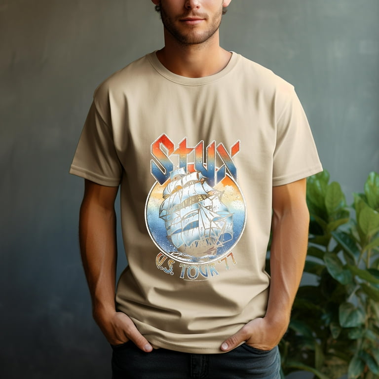 Styx 1977 Tour T Shirt Vintage Classic Rock T Shirt The unisex t shirt The unisex soft style t shirt comfortable material. Walmart