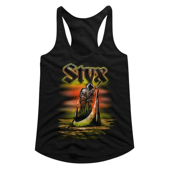 Styx Ferryman Black Junior Women's Racerback Tank Top