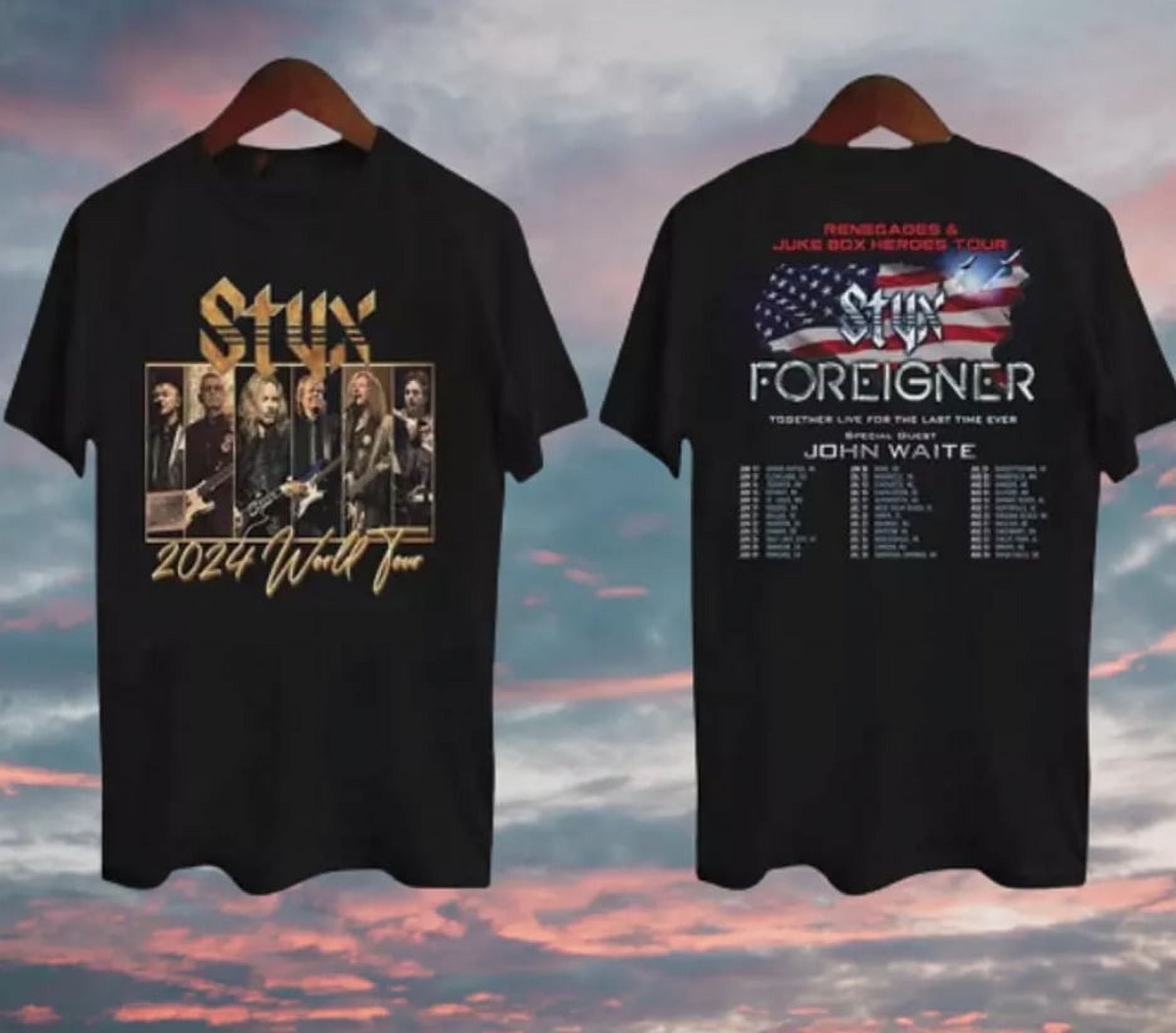 Styx Foreigner And TShirt Tour 2024 Summer Fan Band Gift Concert Fans