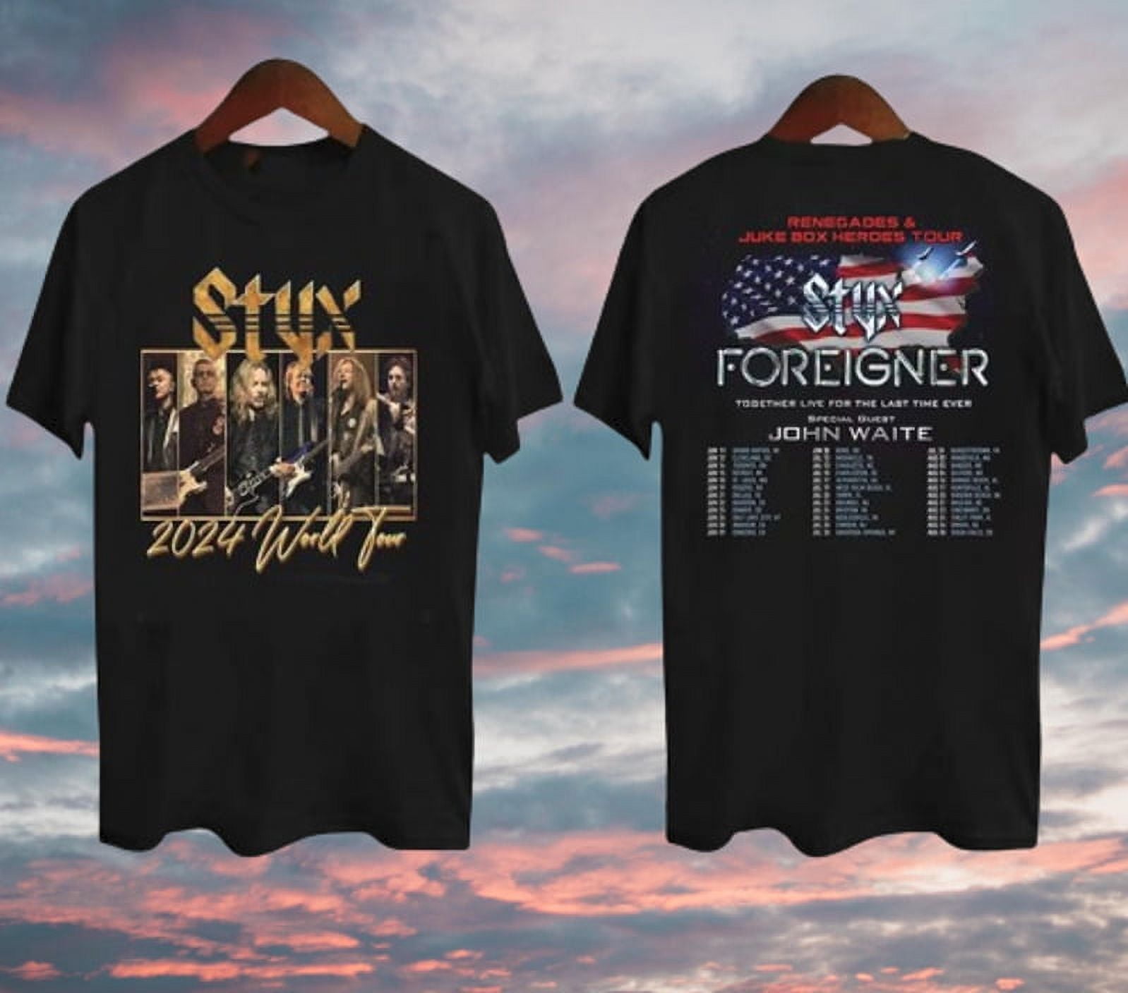 Styx Foreigner And TShirt Tour 2024 Summer Fan Band Gift Concert Fans