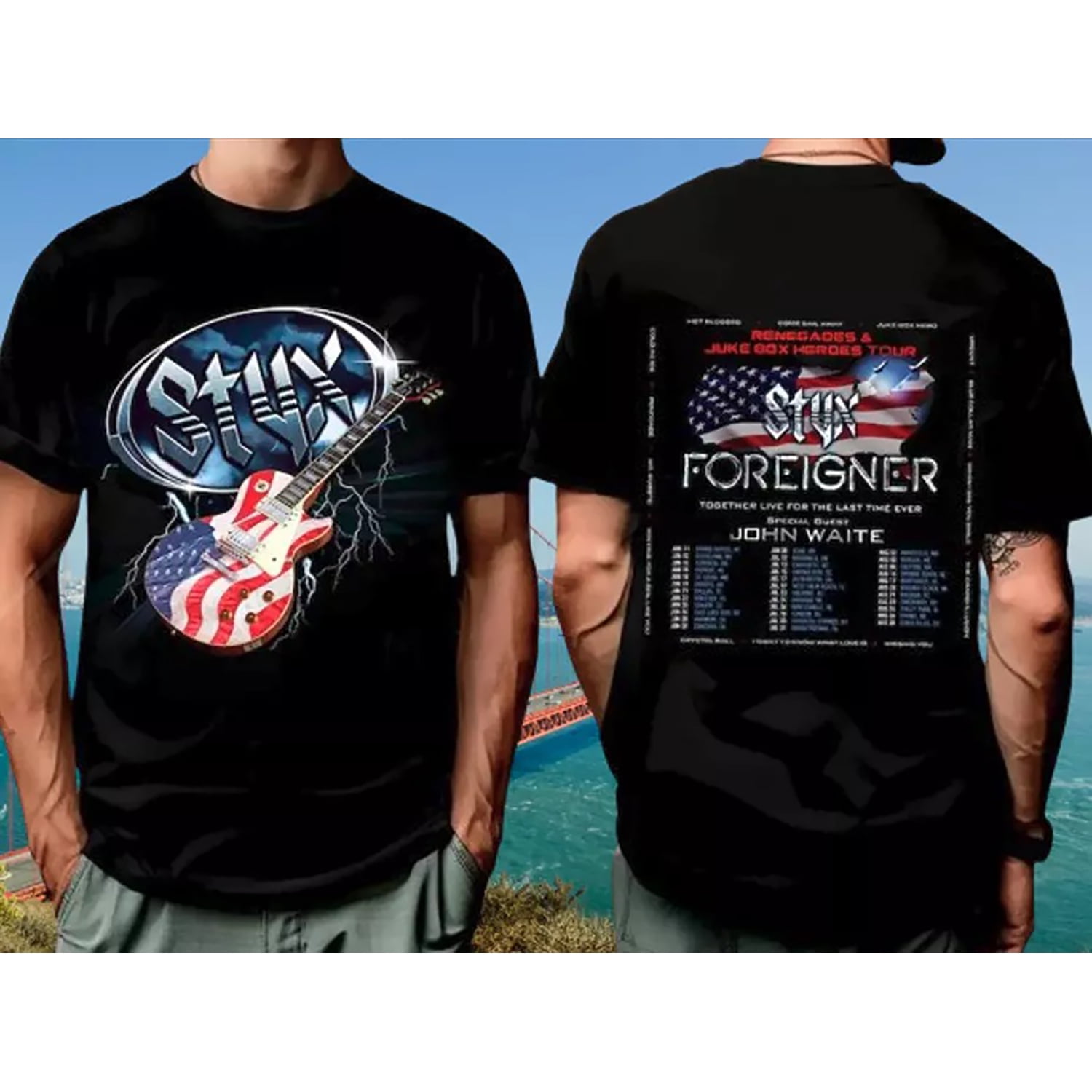 Styx Foreigner And Tour 2024 Summer Fan Band Gift TShirt Concert Fans