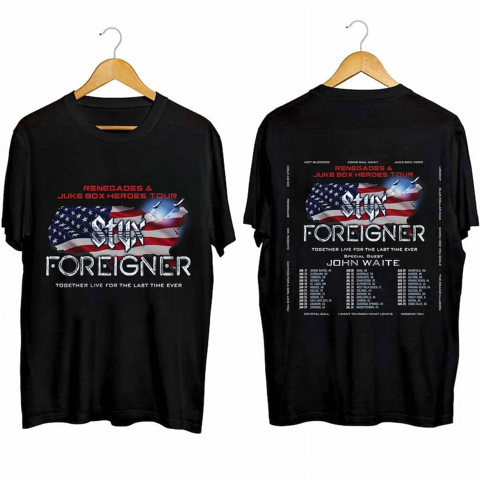 Styx and Foreigner Summer 2024 Tour Shirt, Styx and Foreigner Band Fan