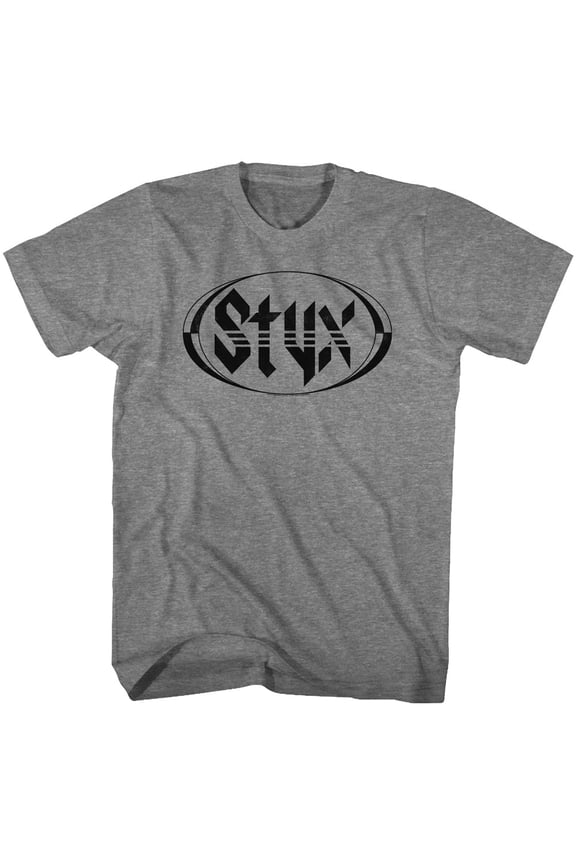 Styx Oval Logo Graphite Heather Adult T-Shirt