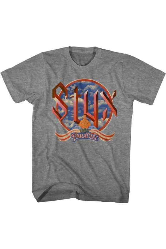 Styx Paradise Clouds Graphite Heather Adult T-Shirt 4Xl