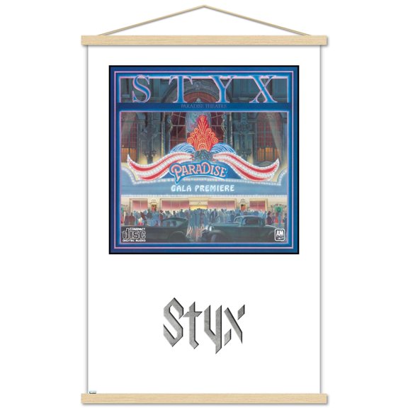 Styx - Paradise Theatre Album Series Wall Poster with Magnetic Frame, 22.375" x 34"