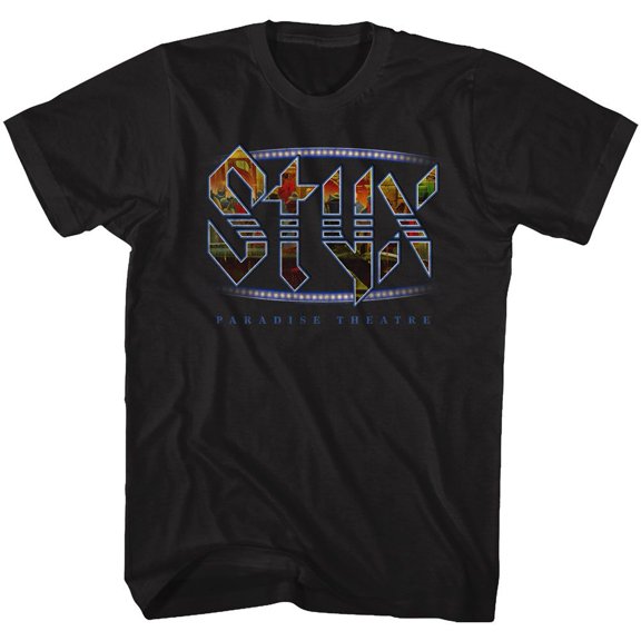 Styx Paradise Theatre Black Adult T-Shirt Lt