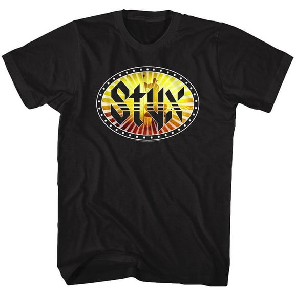 Styx Wooden Nickel Black Adult T-Shirt
