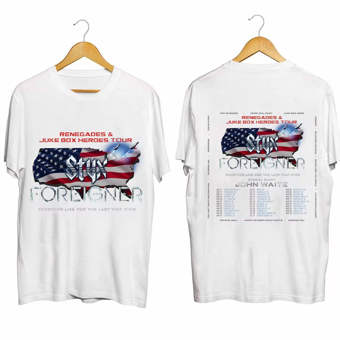 Styx and Foreigner Summer Tour 2024 Shirt, Styx and Foreigner Band Fan