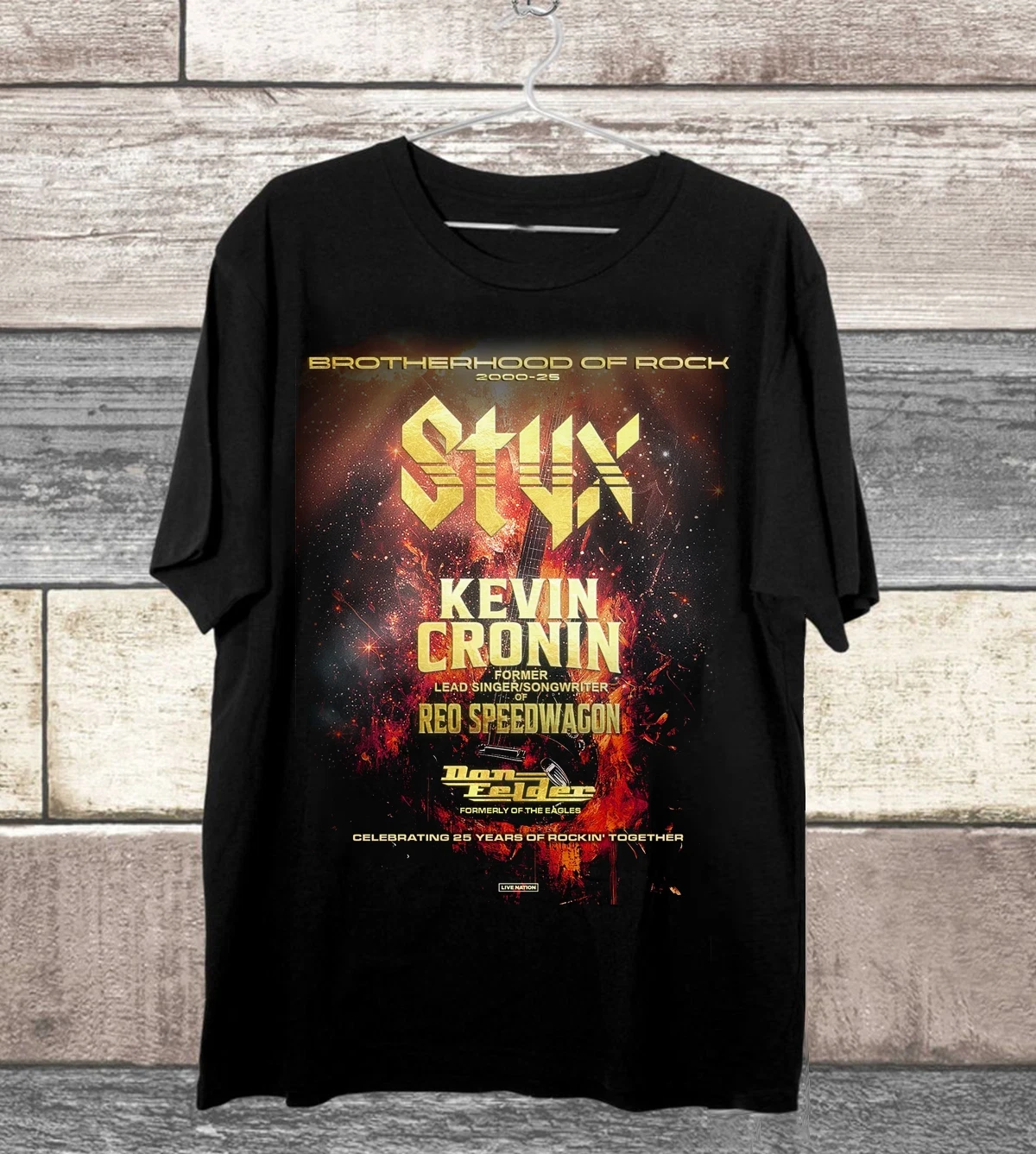 Styx and Kevin Cronin Band Tour 2025 T-Shirt, 2025 Tour Tee - Walmart.com