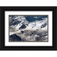 thumbnail image 1 of Su, Keren 14x11 Black Ornate Wood Framed with Double Matting Museum Art Print Titled - Aerial view of snow mountain and glacier on Tibetan Plateau-China, 1 of 4