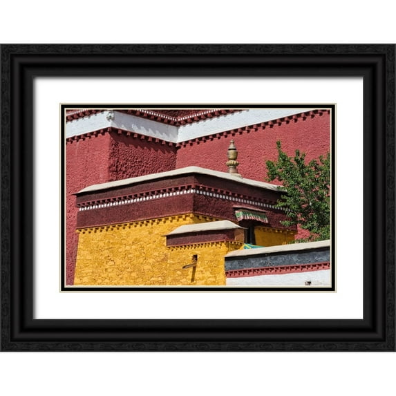 Su, Keren 14x11 Black Ornate Wood Framed with Double Matting Museum Art Print Titled - Palcho Monastery-Gyantse-Gyantse County-Tibet-China