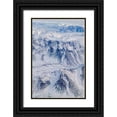 thumbnail image 1 of Su, Keren 23x32 Black Ornate Wood Framed with Double Matting Museum Art Print Titled - Aerial view of snow covered mountain range-Alaska-USA, 1 of 4