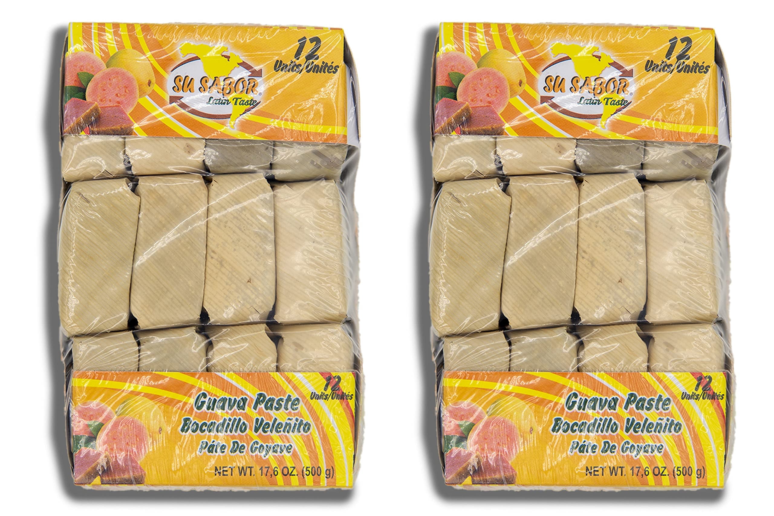Su Sabor Bocadillo Velenito – 24 Individually Wrapped Guava Paste Treats (Pack of 2, 12 Units Each) | Authentic Colombian Snack