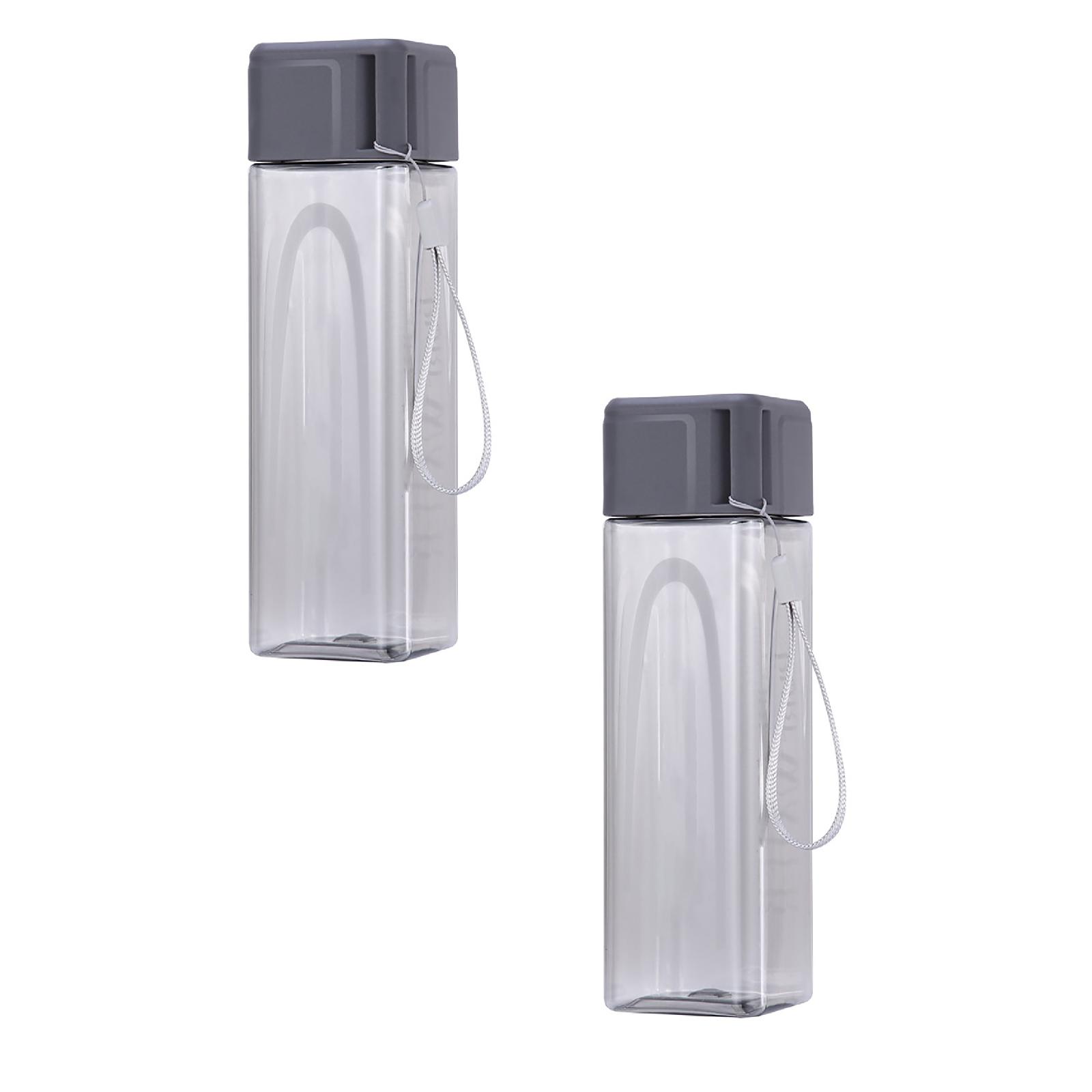SuChun 2PC Clear Wine Bottles Plastic Stackable Water Tumblers In
