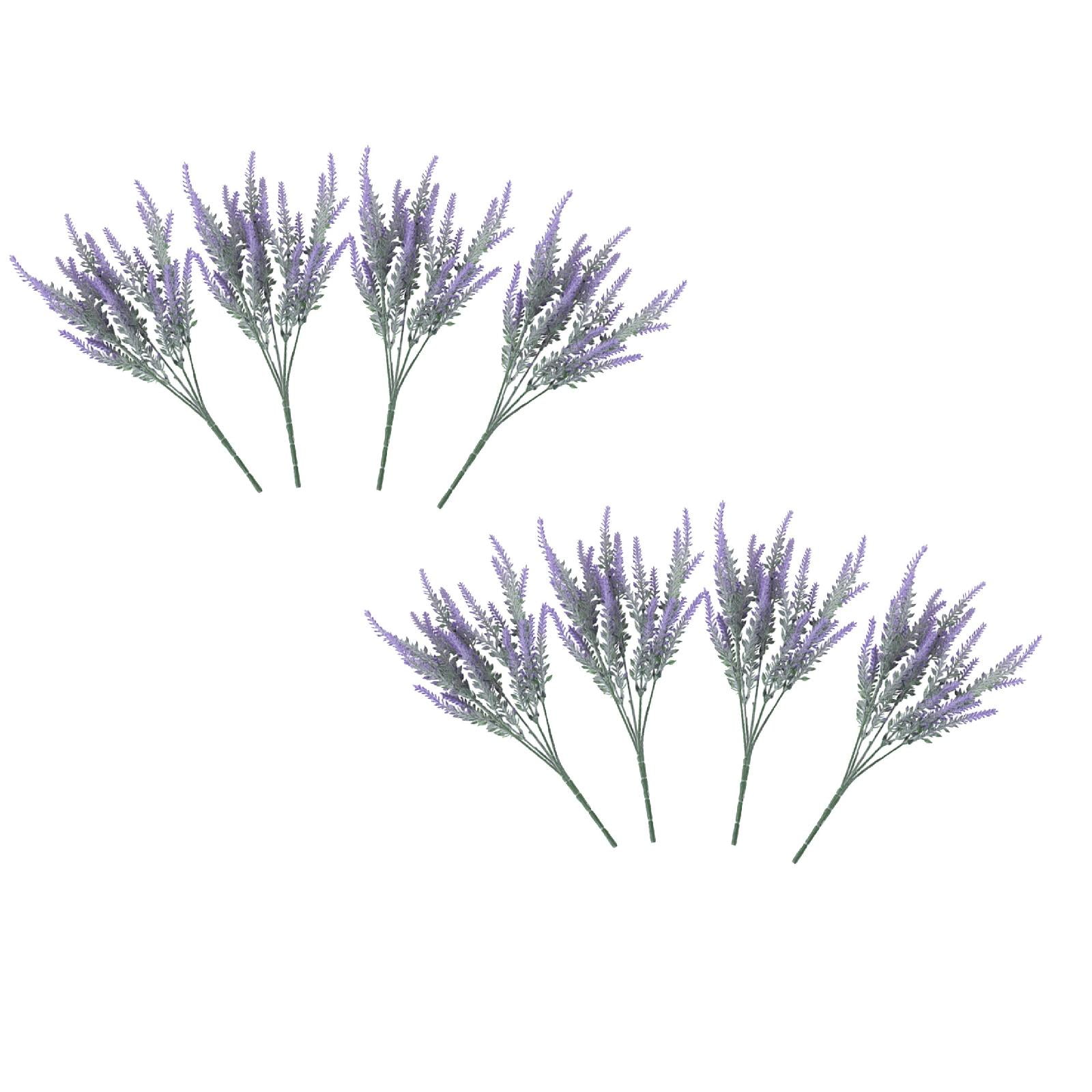 SuChun 2PC Realistic Fake Flowers 4 Bushes FLOWER ARRANGEMENTS Lavender