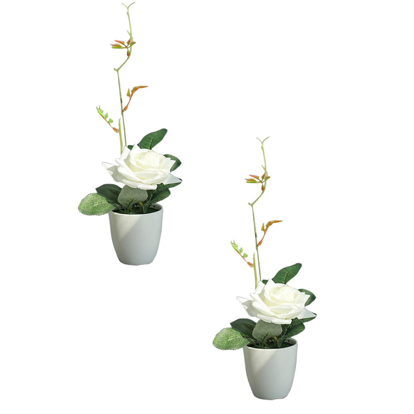 SuChun 2PC Realistic Fake Flowers Artificial Flowers Fake Outdoor UV