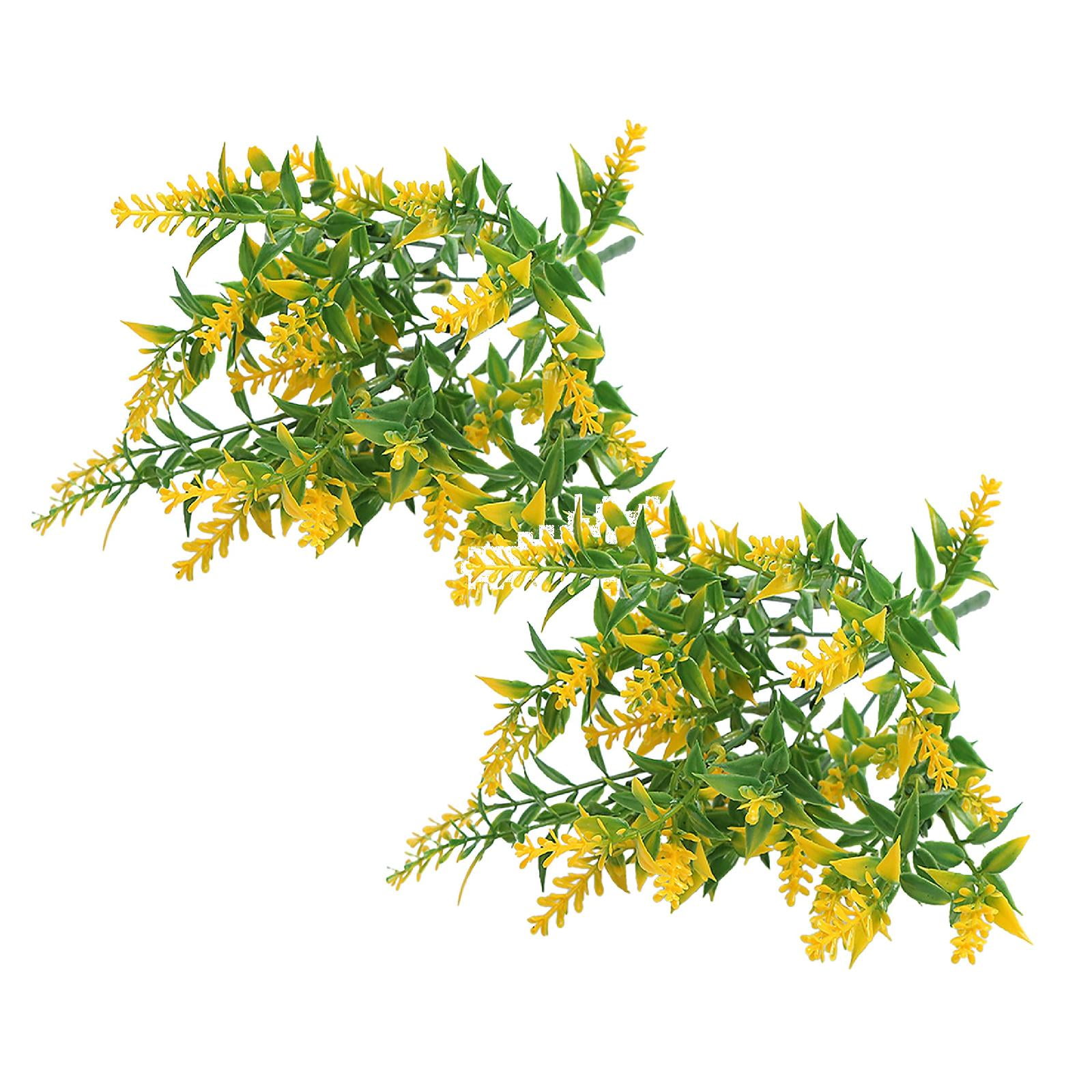 SuChun 2PC Realistic Fake Flowers Simulation Lavender Fake Flower Green