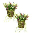 SuChun 2PC Realistic Fake Flowers Spring Sign Artificial Flower