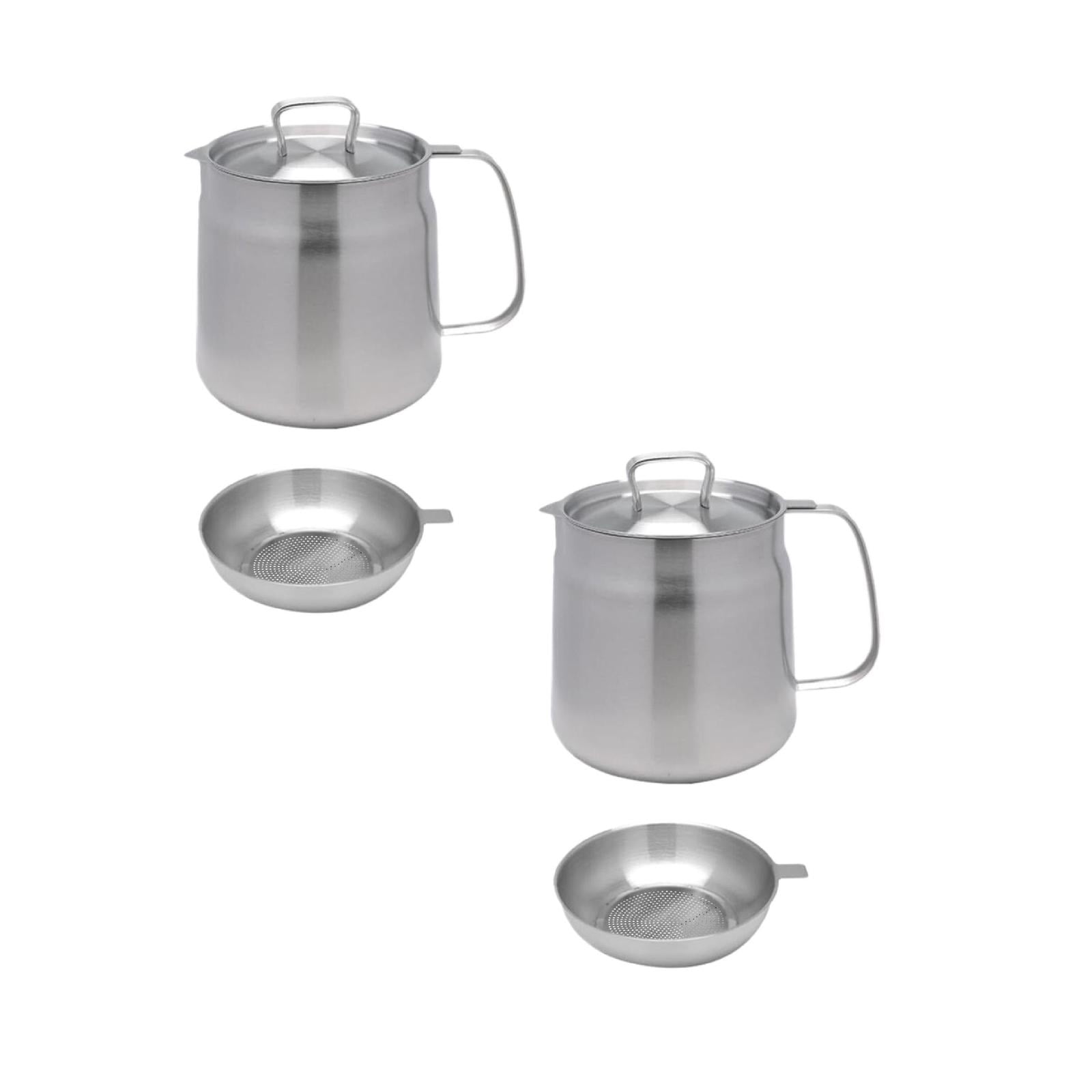 SuChun 2PC Tea Dispenser Stainless Steel Grease Container 304 Stainless