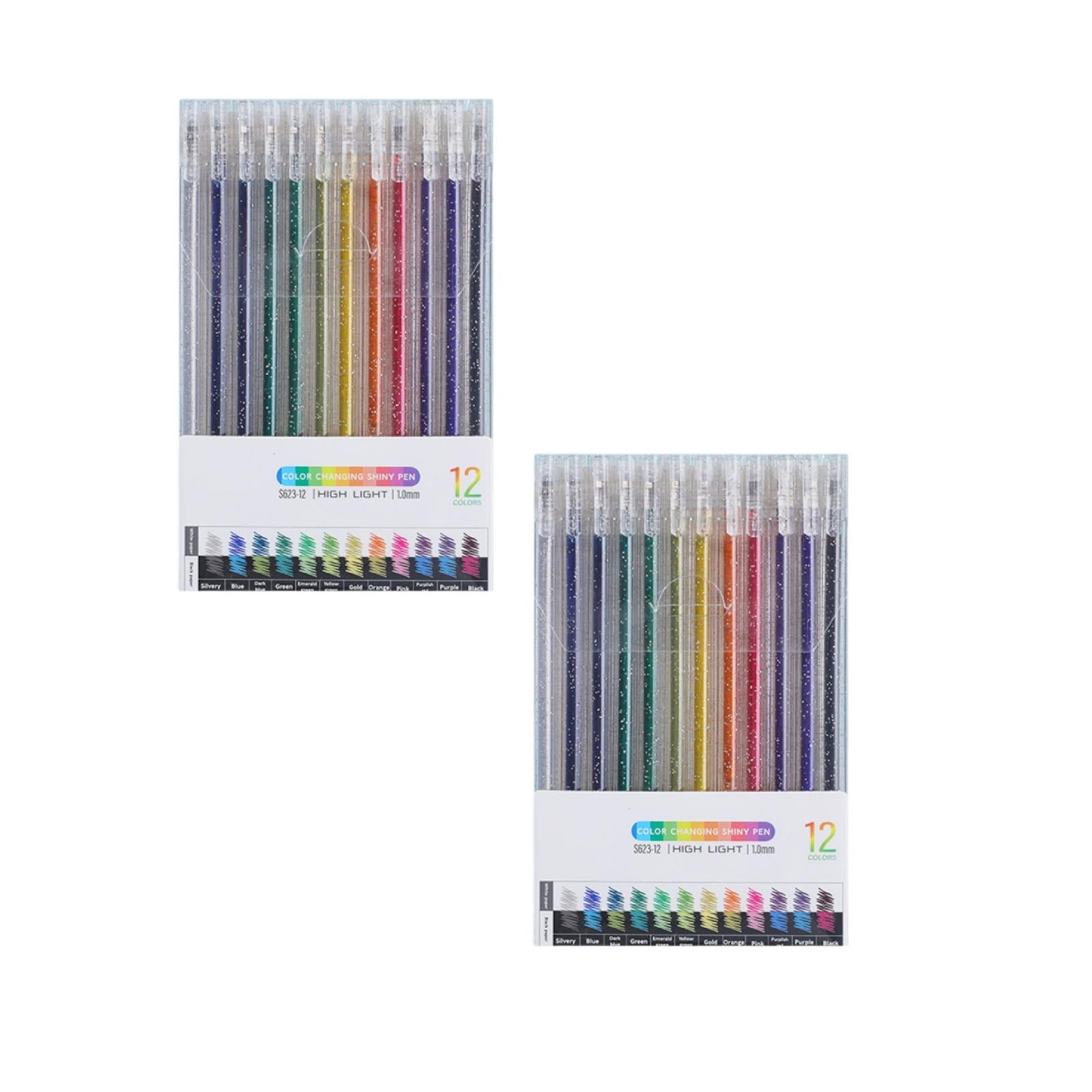 SuChun 2PC Work Pen 1ml Glitter Pens 2024 New Glitter Gel Pens For ...