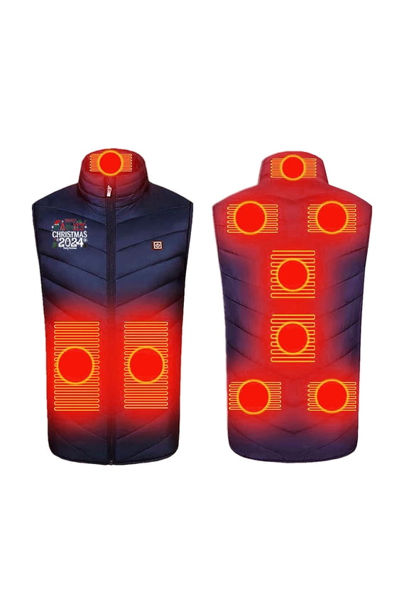 Warm Heated Vest for Women Solid Color Sleeveless Lightweight Thermal Outdoor Adjustable Coat USB Electric Heated Vest Heated Jacket Loose Casual Outerwear Fall Winter Ladies Jackets