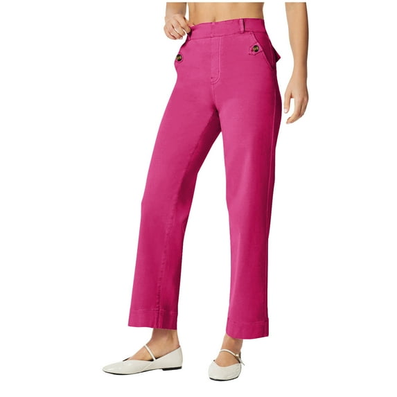 SuDongPo Women's Trendy Cropped Jeans Clearance High Waisted Lightweight Casual Loose Trousers Fall Winter Fashion 2024 Pocket Work Office Business Pants Wide Leg