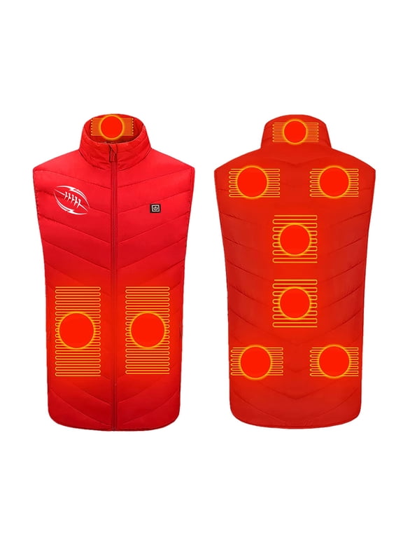 Women's Warm Heated Vest Solid Color Sleeveless Lightweight Thermal Outdoor Adjustable Coat USB Electric Heated Vest Heated Jacket Casual Loose Outerwear Ladies Jackets Fall Winter