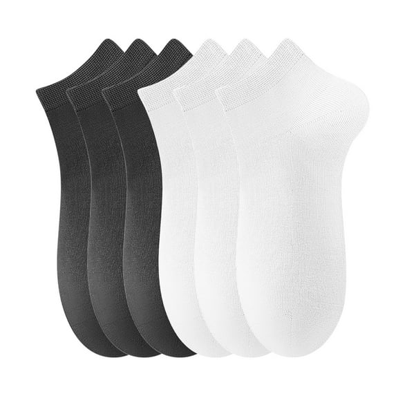 SuTry 6PC Summer Men's Short Socks for Spring and Summer Thin Breathable Material for Sports Activities Suitable for Running(Multicolor,Free Size)