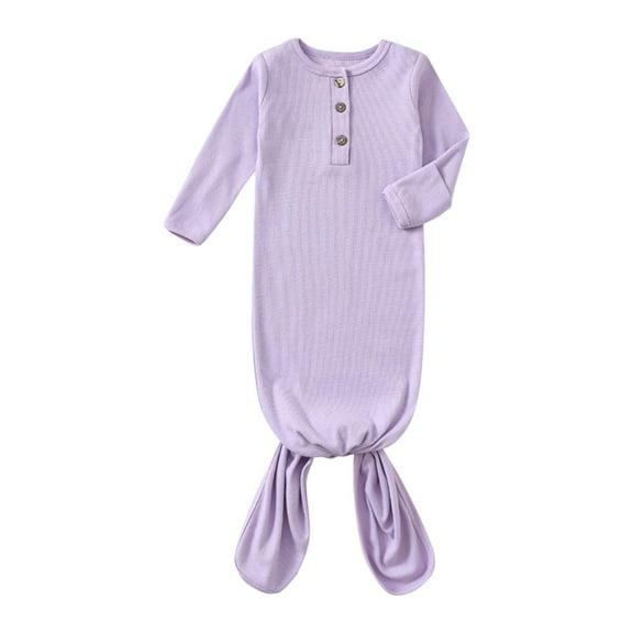 SuTry Baby Spring Fall Swaddling Cloth Sleeping Bag Jumpsuit Kick and Pajamas for Male Female Babies for Security Sleeping(Purple,Free Size)
