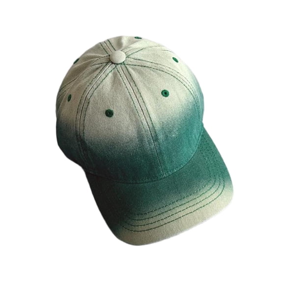 SuTry Big Kids Gradient Baseball Cap Outdoor Casual Hat Fall Winter Structured Hat Daily Headwear(Green,0-15 Years)
