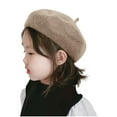 thumbnail image 1 of SuTry Boys Girls Knit Beret Hat Warm Soft Plush Fall Winter Fashion Painter Cap Toddler Kids Cozy Cold Weather Headwear(Coffee,2-4 Years), 1 of 6