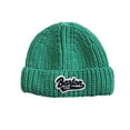 thumbnail image 1 of SuTry Boys Girls Solid Color Knit Print Beanie Hat Warm Thermal Fall Winter Casual Everyday Stocking Cap for Kids(Green,0-15 Years), 1 of 4