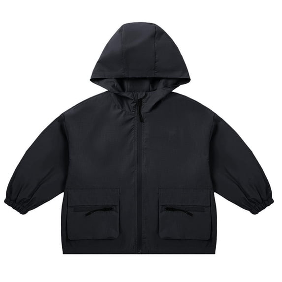 SuTry Boys' And Girls' Winter Trendy Jacket Windbreaker Waterproof Three In One Outdoor Fleece Hooded Blosues Winter Outdoor Activities(Black#3,12 Years)