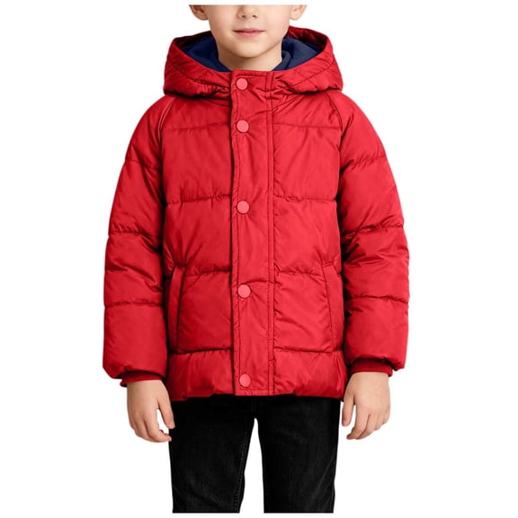 SuTry Boys Solid Color Button Front Vest Warm Casual Fall Winter Everyday Comfortable Fit Sleeveless Outerwear Jacket(Red,2 Years)