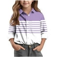thumbnail image 1 of SuTry Boys and Girls T-Shirt Fashion Casual Long Sleeved Printing Stylish Shirt for Modern Look All Day Wear Play to Outings(Purple#4,15 Years), 1 of 5