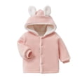thumbnail image 1 of SuTry Children's Fashionable Blouses Winter Long Sleeved Unisex Warm Casual Jacket with Zipper Closure Solid Color Easy Pairing(Pink#2,0.9-1.5 Years), 1 of 2
