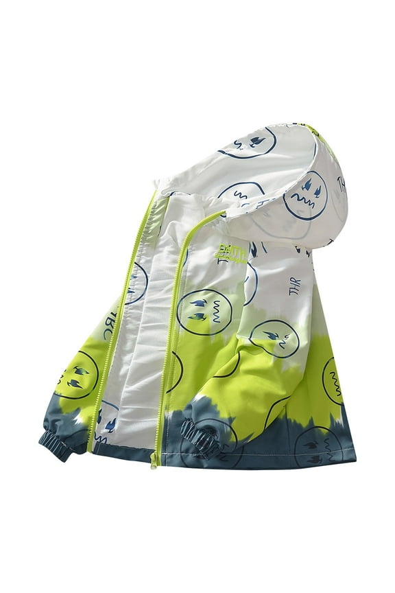 Children's Spring Fall Stormtrooper Jacket Outdoor Versatile Zipper Coat Long Sleeve Casual Outerwear Hooded Tops for Outdoor Play(Green,3 Years)