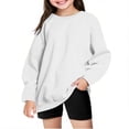 thumbnail image 1 of SuTry Fall Winter Children's Tops Fleece Thickened Sweater Warm Long Sleeve Round Neck Outer Wear for Boys and Girls Casual Capless(White#2,5 Years), 1 of 7