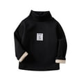 thumbnail image 1 of SuTry Fashion Boys' Middle Tops Standup Collar Striped Long Sleeve Bottom Layer Casual Shirt Warmth Fabric Suitable Casual Wear Blouses(Black#4,8 Years), 1 of 2